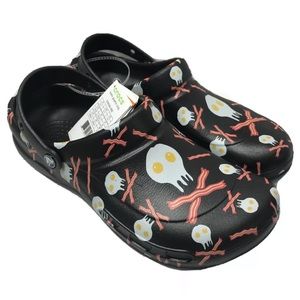 Crocs Bistro Graphic Clogs Men’s Sz 11 Eggs Bacon